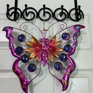 Purple metal decorative butterfly.